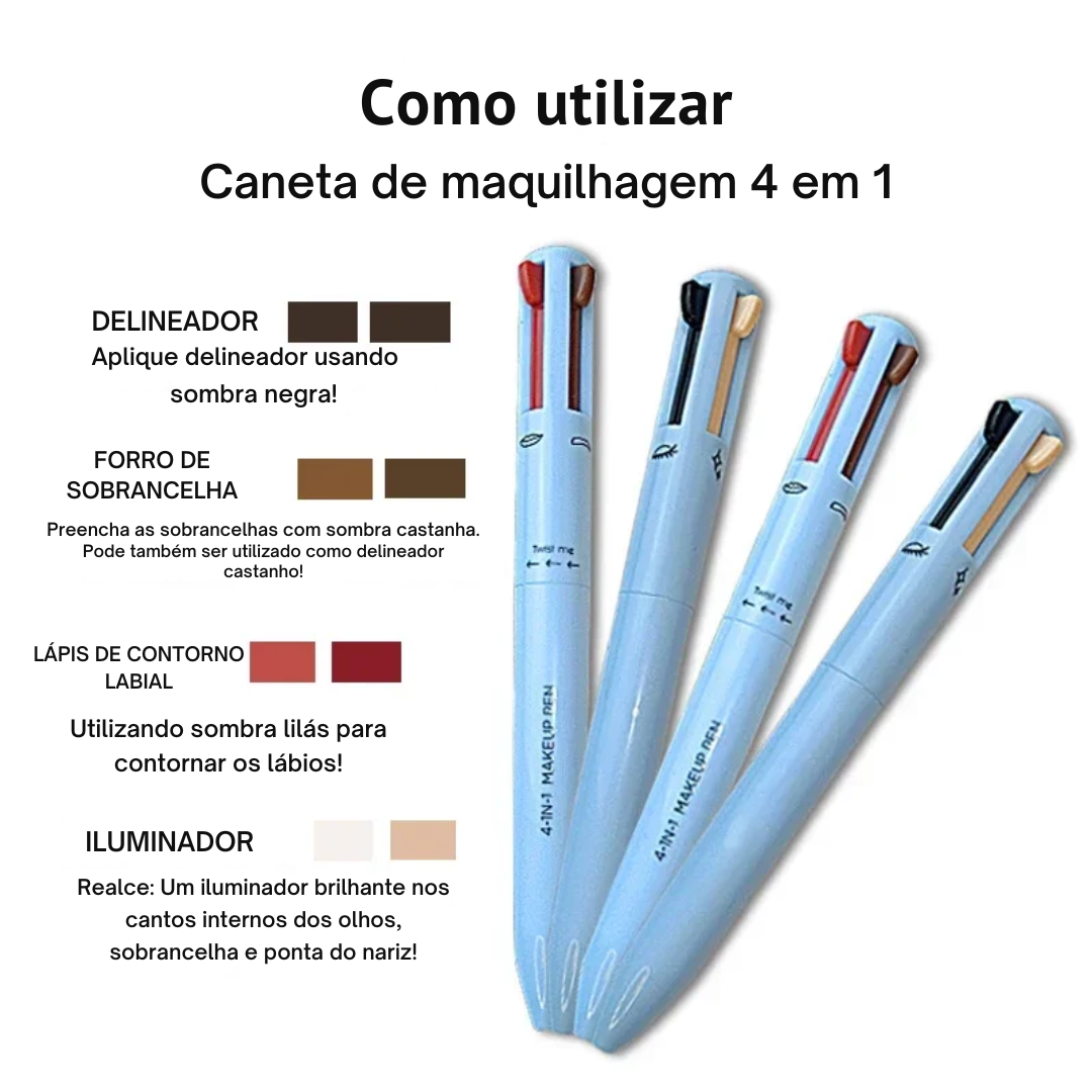 Caneta Maquiadora 4 em 1